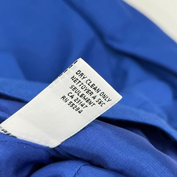 NWT TALBOTS Women Blazer Sz 14 Blue Short Sleeve Italian Fabric Double Breasted - Picture 8 of 15